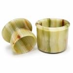 Handmade Green Onyx Marble Butter Keeper | Natural Stone Kitchen Decor