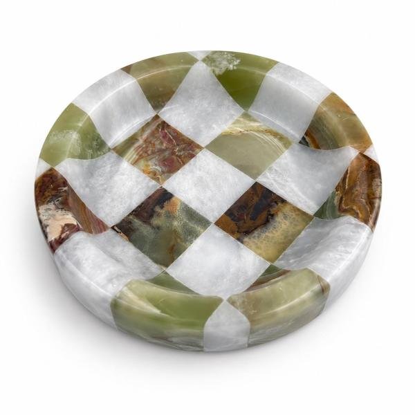 Handmade Marble Catchall Tray | Natural Stone Vanity Organizer (Unique Veining)
