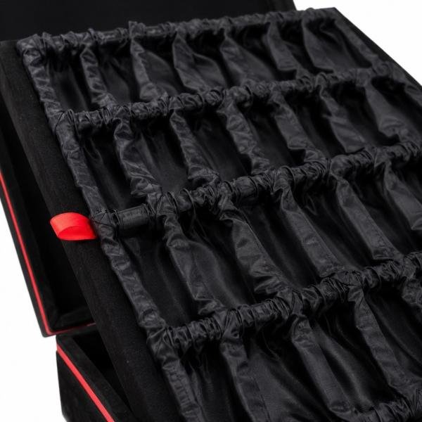 Black Velvet Chess Set Storage Case, Luxury Organizer, Protective Display Box