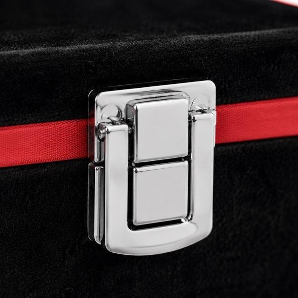 Black Velvet Chess Set Storage Case, Luxury Organizer, Protective Display Box