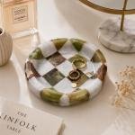 Handmade Marble Catchall Tray | Natural Stone Vanity Organizer (Unique Veining)
