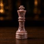 Handmade Pink White Marble Chess Set, 12 Inch Stone Board, Luxury Home Decor