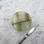 Handmade Green Onyx Marble Butter Keeper | Natural Stone Kitchen Decor