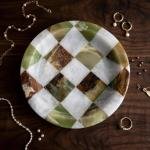 Handmade Marble Catchall Tray | Natural Stone Vanity Organizer (Unique Veining)