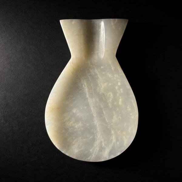 Handcrafted White Onyx Fish Spoon Rest | Natural Stone Kitchen Decor