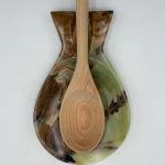 Handcrafted Green Onyx Fish Spoon Rest | Natural Stone Kitchen Decor