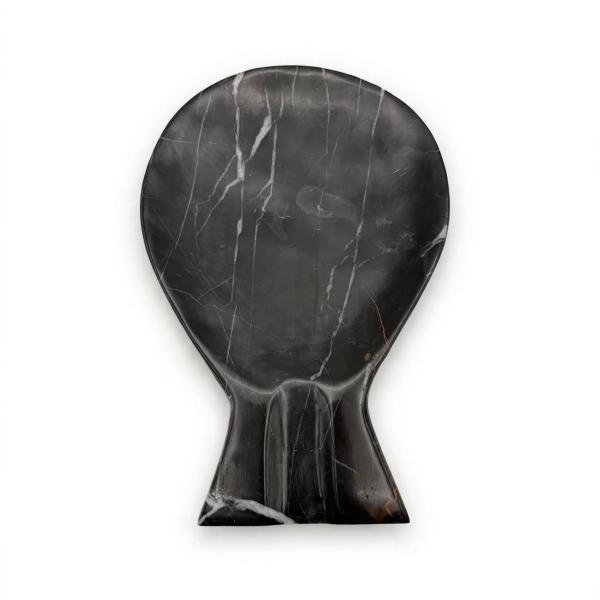 Handcrafted Black Onyx Fish Spoon Rest | Natural Stone Kitchen Decor