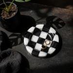 Handmade Black Marble Catchall Tray | Natural Stone Vanity Organizer | Unique Veining