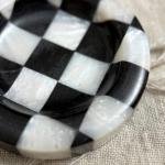 Handmade Black Marble Catchall Tray | Natural Stone Vanity Organizer | Unique Veining