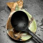 Handcrafted Green Onyx Fish Spoon Rest | Natural Stone Kitchen Decor