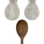 Handcrafted White Onyx Fish Spoon Rest | Natural Stone Kitchen Decor