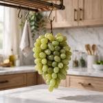 Green Onyx Grapes, Handmade Natural Stone Fruit Cluster, Kitchen & Table Decor, Wine Lover Gift