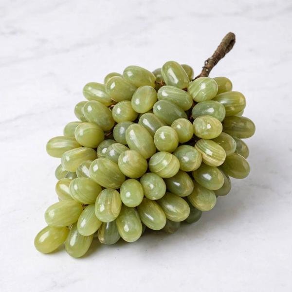 Green Onyx Grapes, Handmade Natural Stone Fruit Cluster, Kitchen & Table Decor, Wine Lover Gift