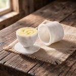 Handmade White Onyx Marble Butter Keeper | Natural Stone Kitchen Decor